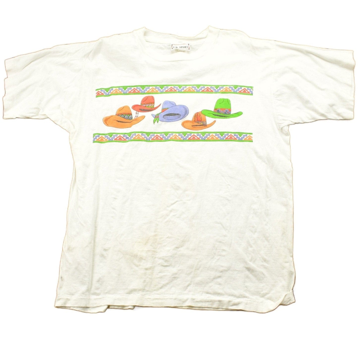 Vintage 1990s Cowboy Hat Western Style T Shirt Men's Large from propervintagecanada