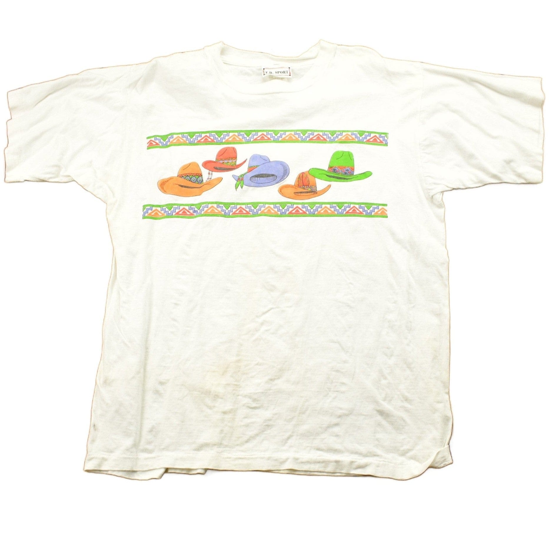 Vintage 1990s Cowboy Hat Western Style T Shirt Men's Large from propervintagecanada