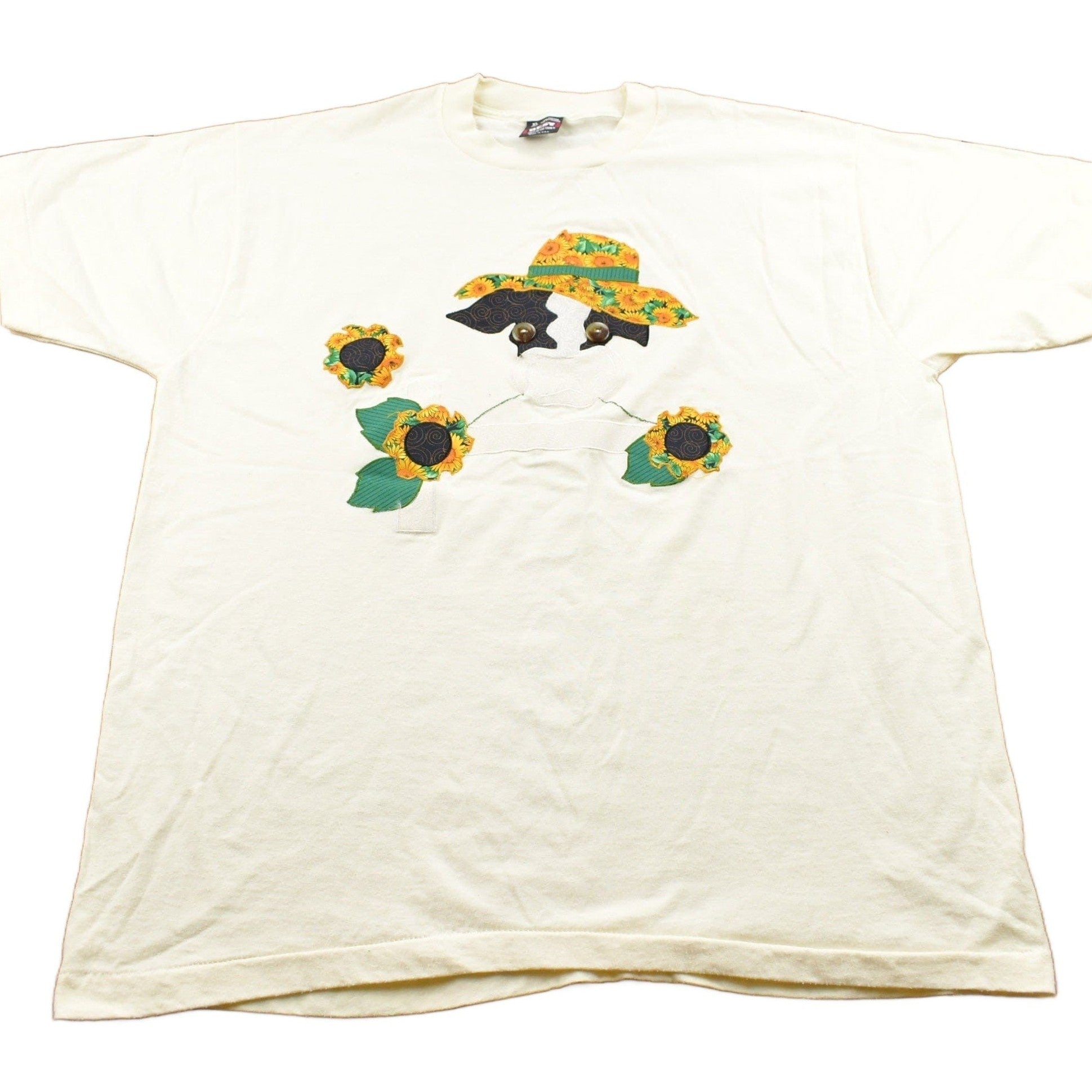 Vintage 1990s Cows and Sunflowers Graphic T Shirt Men's XL from propervintagecanada