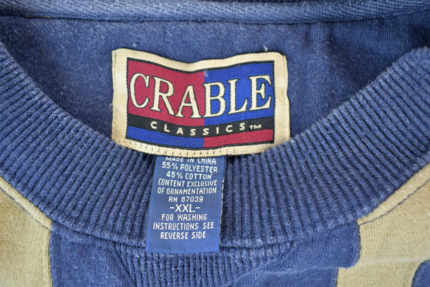 Vintage 1990s Crabble Classics Souvenir Crewneck Sweatshirt Made In USA Men's 2XL from propervintagecanada