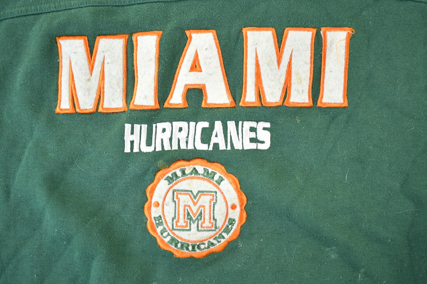 Vintage 1990s Crable Sportswear University of Miami Hurricanes Collegiate Crewneck Men's XL from propervintagecanada