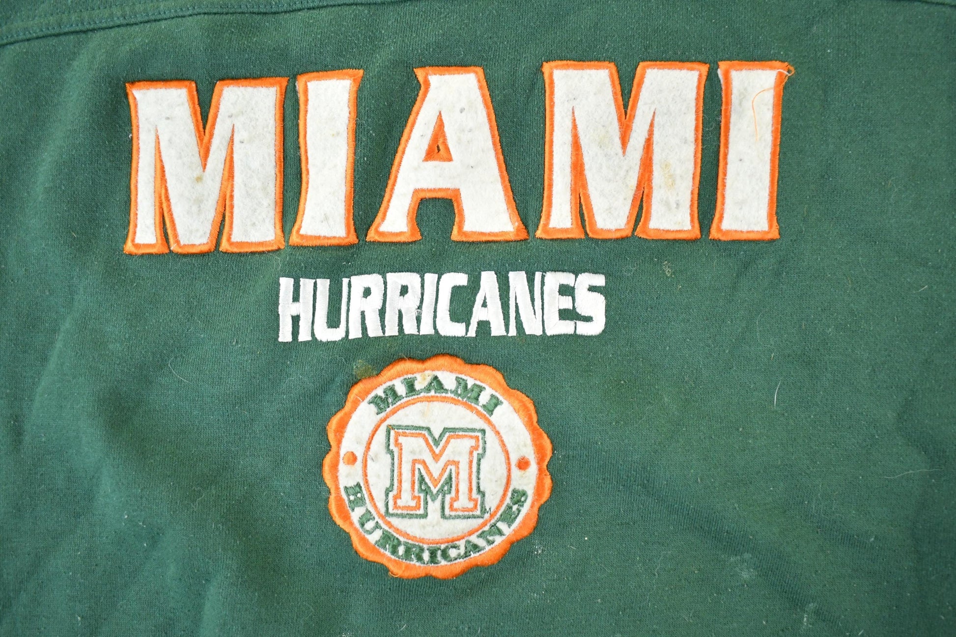 Vintage 1990s Crable Sportswear University of Miami Hurricanes Collegiate Crewneck Men's XL from propervintagecanada