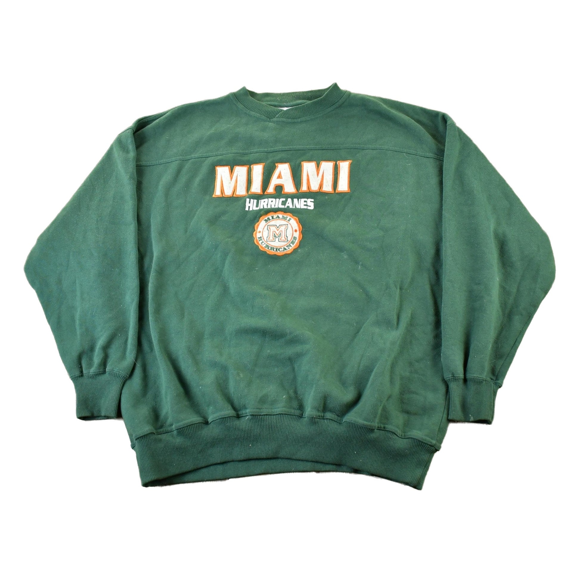 Vintage 1990s Crable Sportswear University of Miami Hurricanes Collegiate Crewneck Men's XL from propervintagecanada