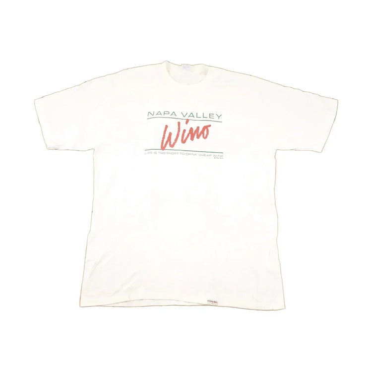Vintage 1990s Crazy Shirt Napa Valley Wino Souvenir Travel T-Shirt Men's L from propervintagecanada