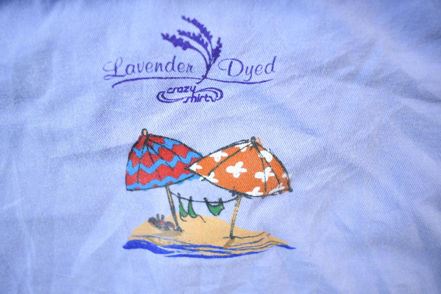 Vintage 1990s Crazy Shirts Hawaii Lavender Dyed Beach Style Crewneck Sweatshirt Men's Large from propervintagecanada