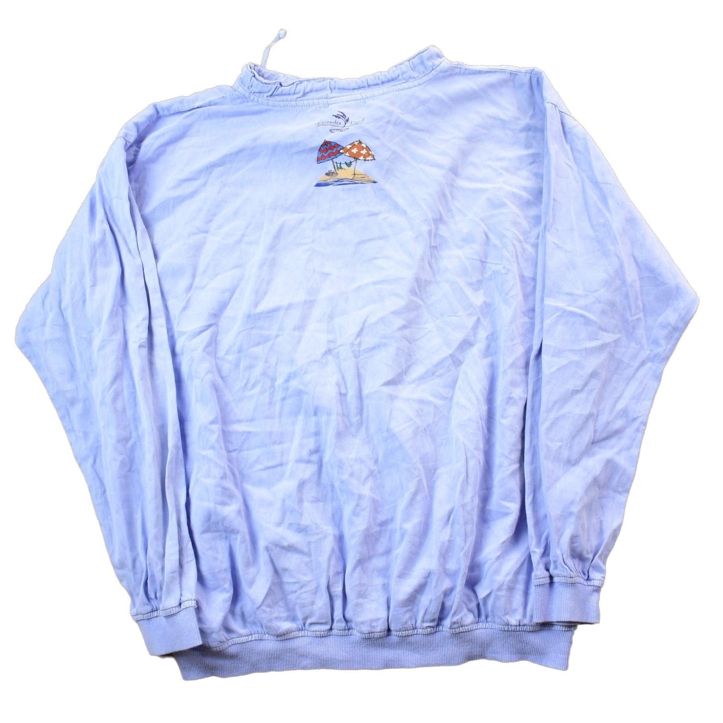 Vintage 1990s Crazy Shirts Hawaii Lavender Dyed Beach Style Crewneck Sweatshirt Men's Large from propervintagecanada