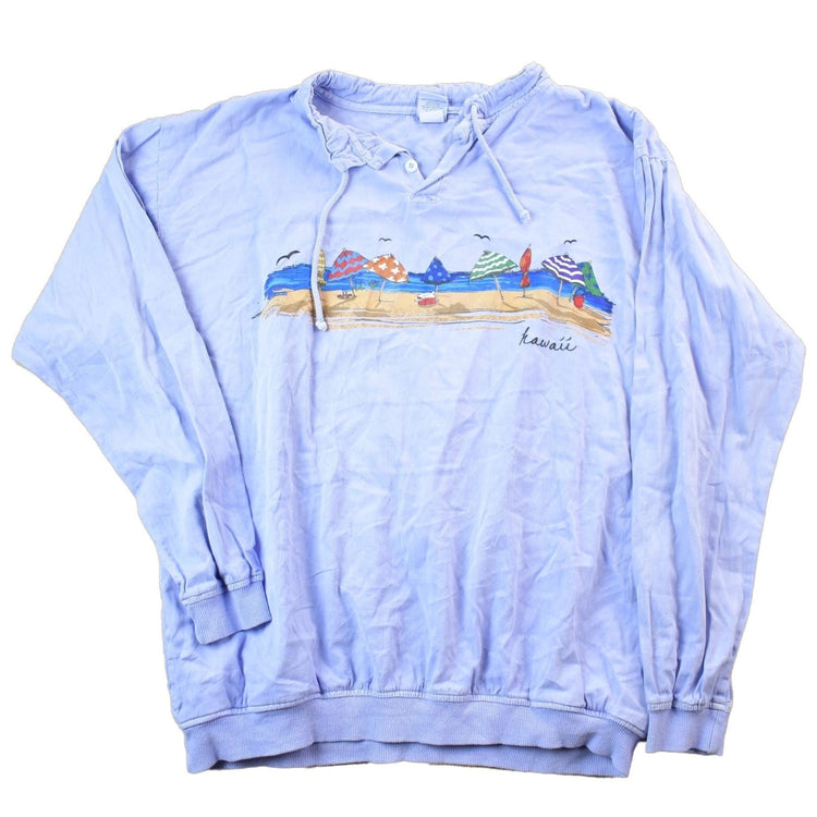 Vintage 1990s Crazy Shirts Hawaii Lavender Dyed Beach Style Crewneck Sweatshirt Men's Large from propervintagecanada