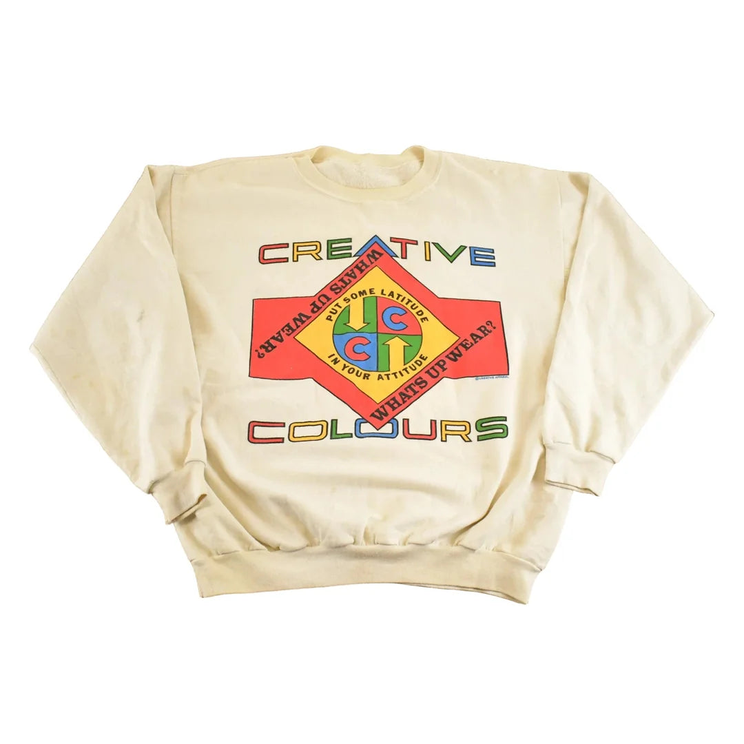 Vintage 1990s Creative Colours Souvenir Crewneck Sweatshirt Men's M from propervintagecanada