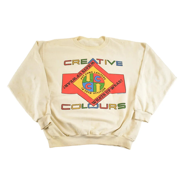 Vintage 1990s Creative Colours Souvenir Crewneck Sweatshirt Men's M from propervintagecanada