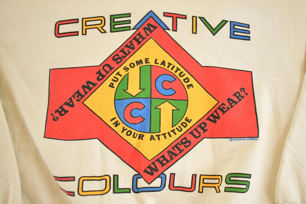 Vintage 1990s Creative Colours Souvenir Crewneck Sweatshirt Men's M from propervintagecanada