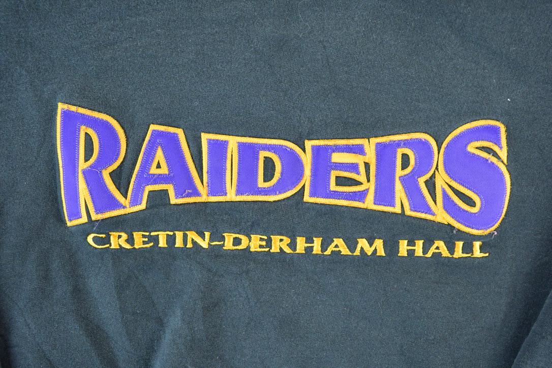 Vintage 1990s Cretin University Raiders Collegiate Crew Neck Men's Medium from propervintagecanada