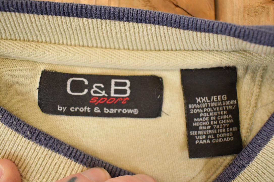 Vintage 1990s Croft And Barrow Bait And Tackle Heavyweight Fishing Crewneck Sweatshirt Mens XL from propervintagecanada