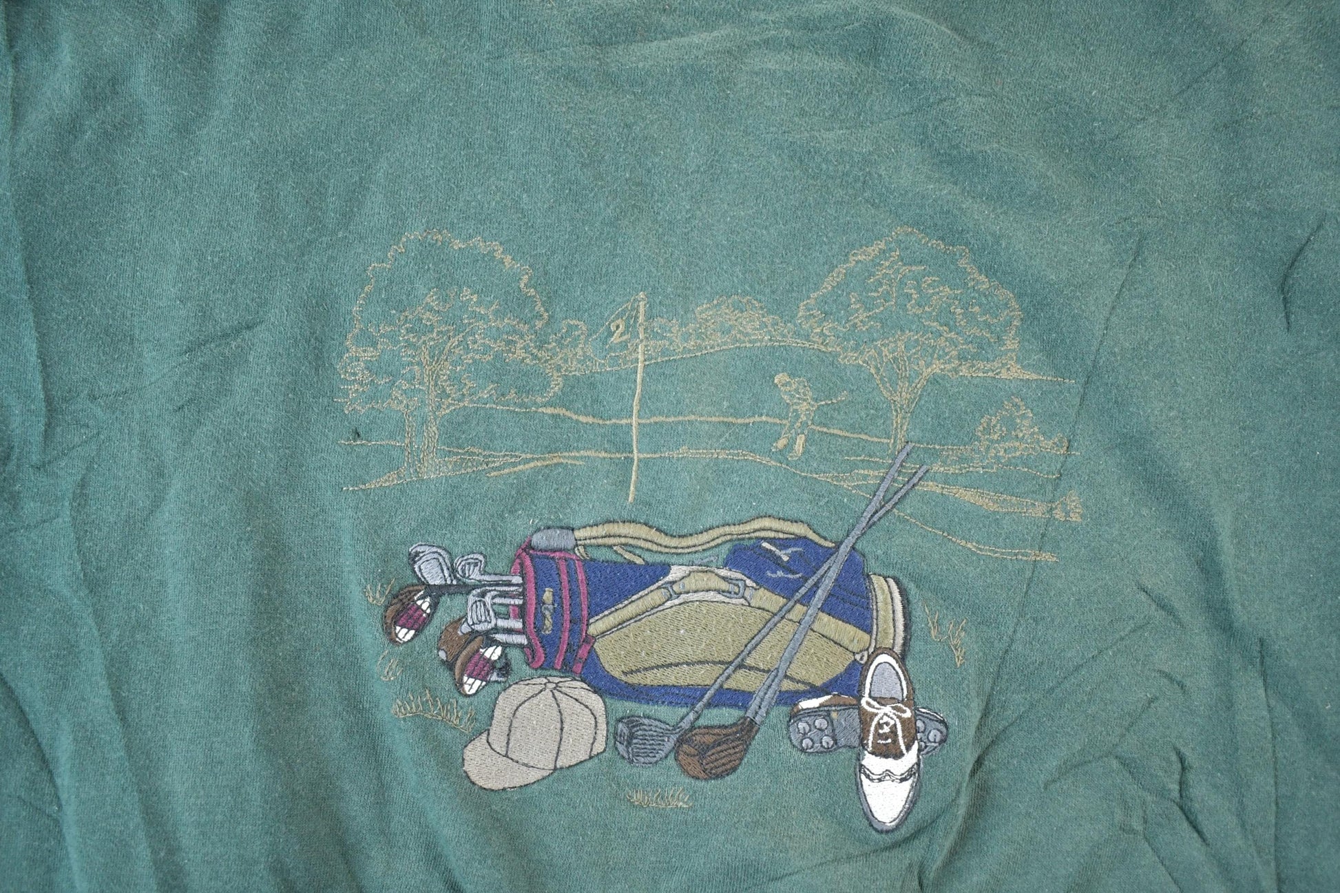 Vintage 1990s Croft And Barrow Sport Golfing Souvenir Crewneck Sweatshirt Men's XL from propervintagecanada