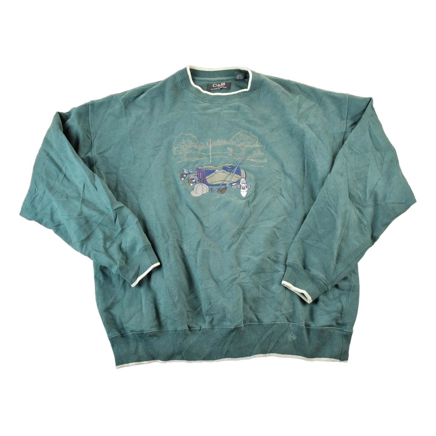 Vintage 1990s Croft And Barrow Sport Golfing Souvenir Crewneck Sweatshirt Men's XL from propervintagecanada
