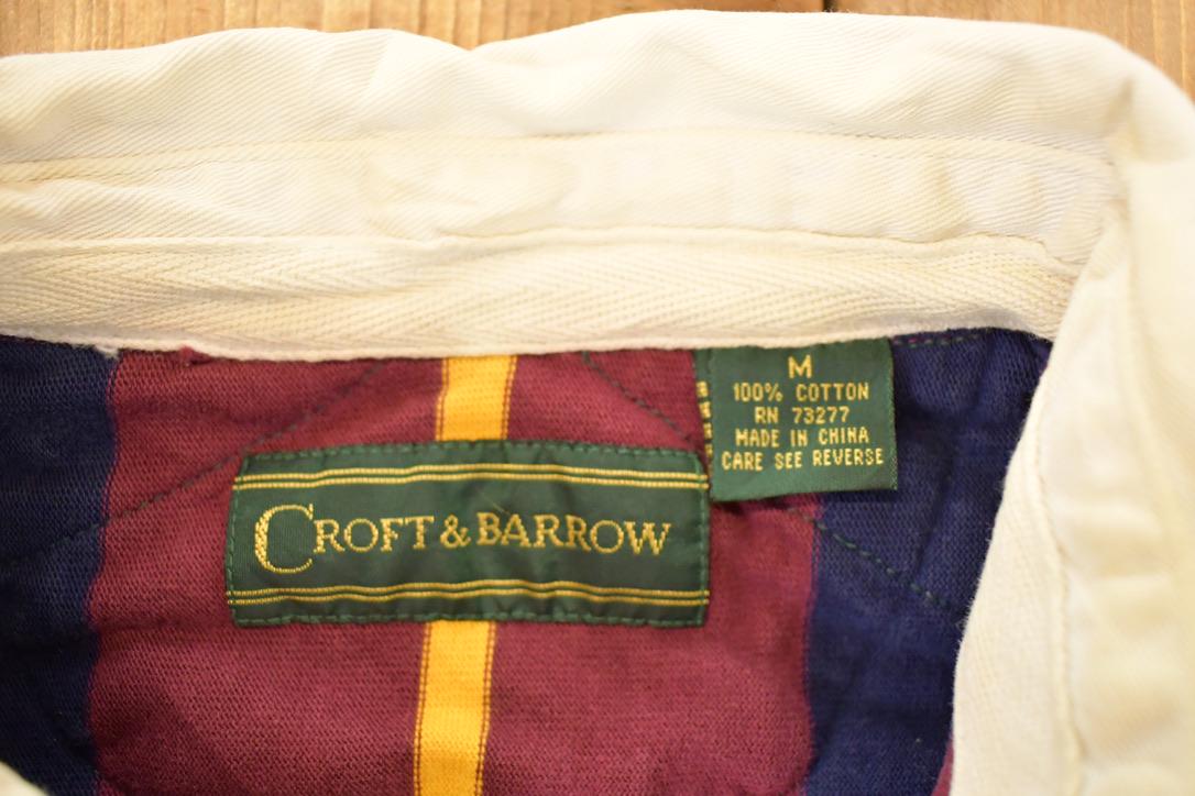 Vintage 1990s Croft And Barrow Striped Rugby Button Up Shirt Men's M from propervintagecanada