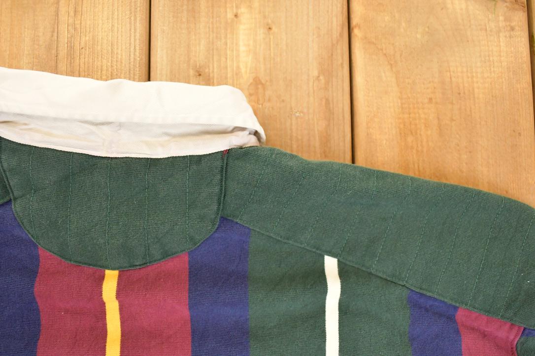 Vintage 1990s Croft And Barrow Striped Rugby Button Up Shirt Men's M from propervintagecanada