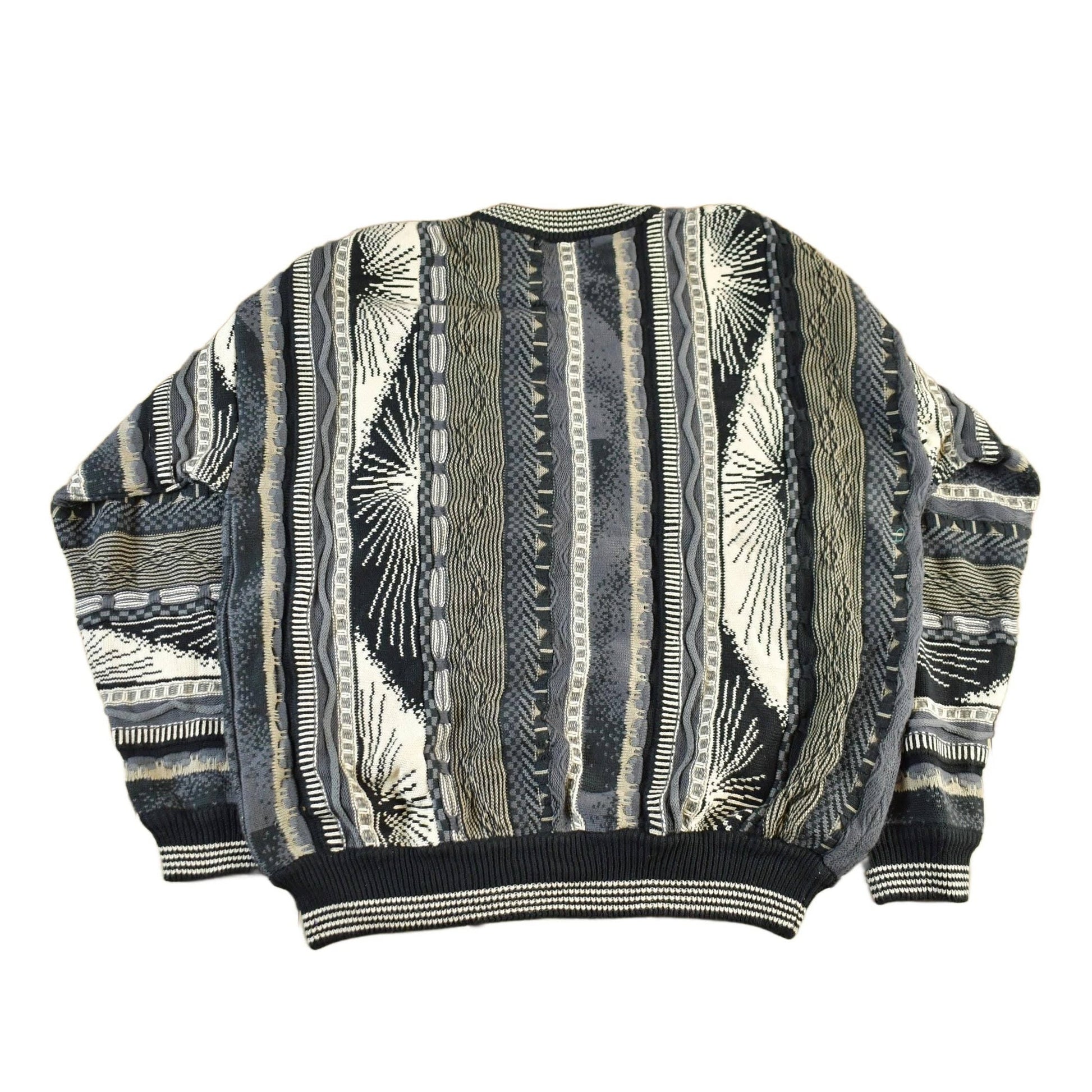 Vintage 1990s Croft & Barrow 3D Knit Sweater Men's Large from propervintagecanada