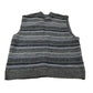 Vintage 1990s Croft & Barrow Abstract Knit Cardigan Sweater Vest Men's XL Tall from propervintagecanada
