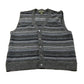 Vintage 1990s Croft & Barrow Abstract Knit Cardigan Sweater Vest Men's XL Tall from propervintagecanada
