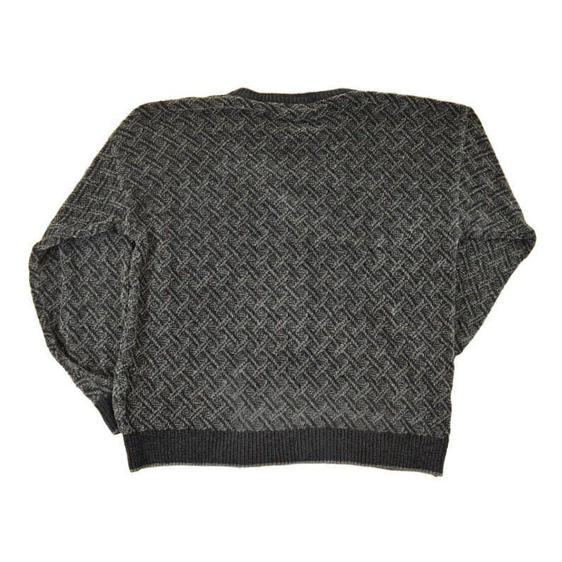 Vintage 1990s Croft & Barrow Abstract Knit Crewneck Sweater Men's L from propervintagecanada