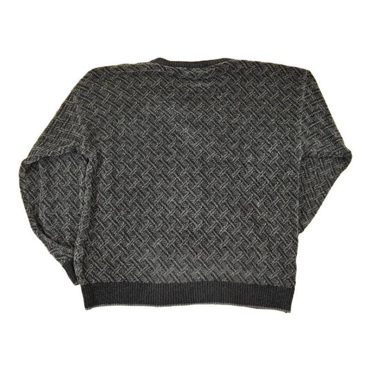 Vintage 1990s Croft & Barrow Abstract Knit Crewneck Sweater Men's L from propervintagecanada