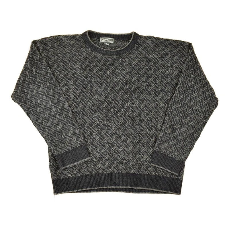 Vintage 1990s Croft & Barrow Abstract Knit Crewneck Sweater Men's L from propervintagecanada