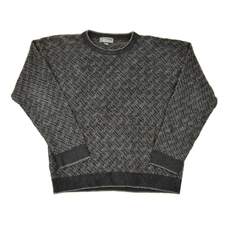 Vintage 1990s Croft & Barrow Abstract Knit Crewneck Sweater Men's L from propervintagecanada