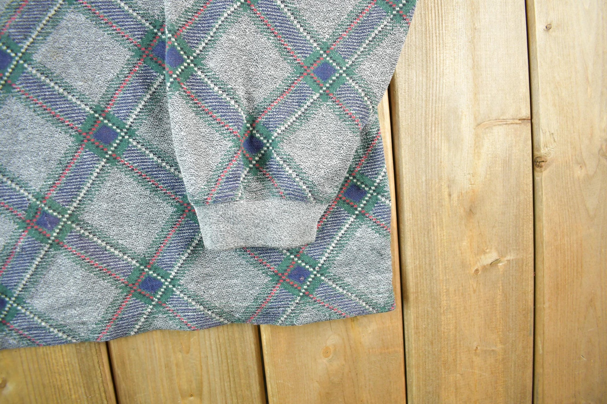 Vintage 1990s Croft & Barrow Argyle Collared Sweater Men's XL from propervintagecanada