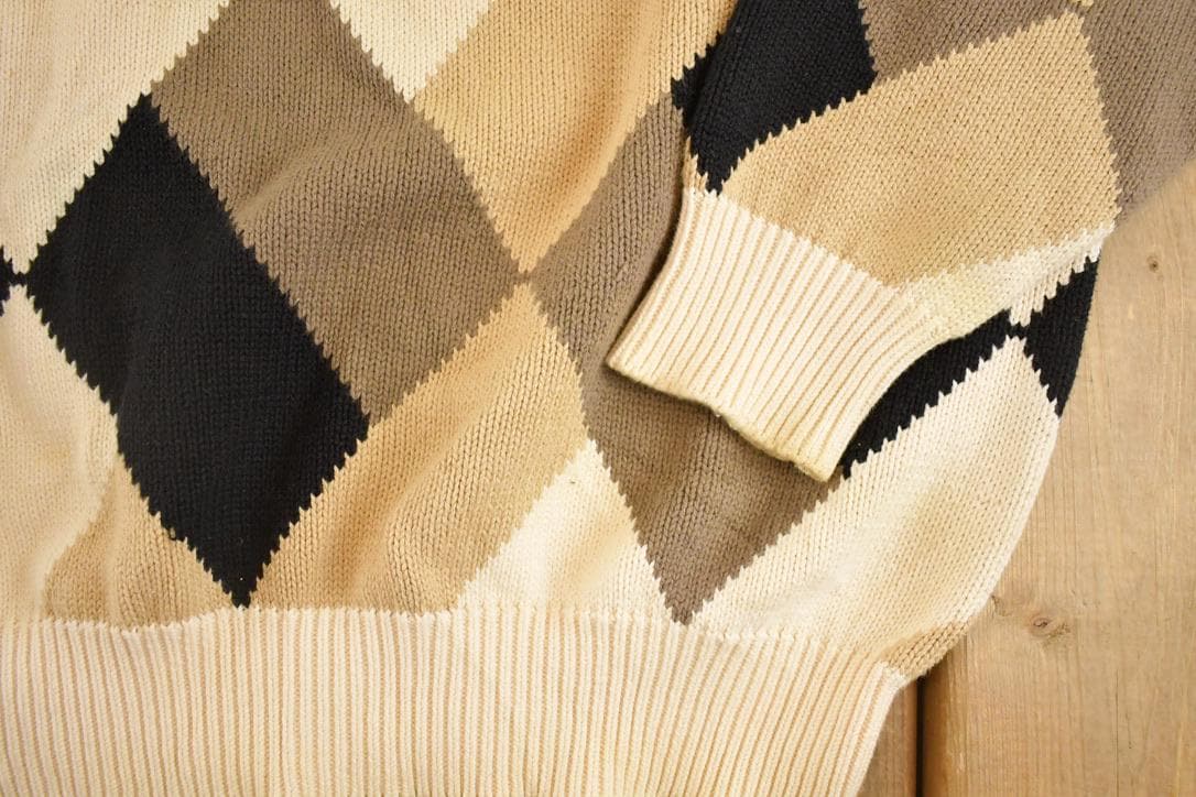 Vintage 1990s Croft & Barrow Knit Crewneck Sweater Men's L from propervintagecanada