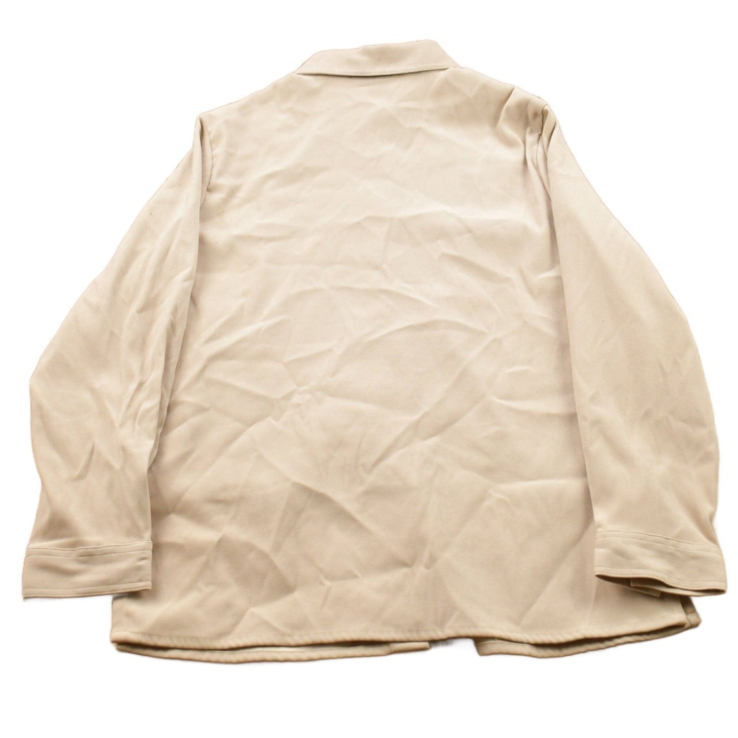 Vintage 1990s Croft & Barrow Stretch Blank Beige Button Up Shirt from propervintagecanada