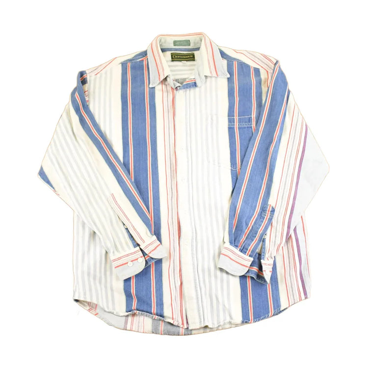 Vintage 1990s Croft & Barrow Striped Button Up Shirt Men's M from propervintagecanada
