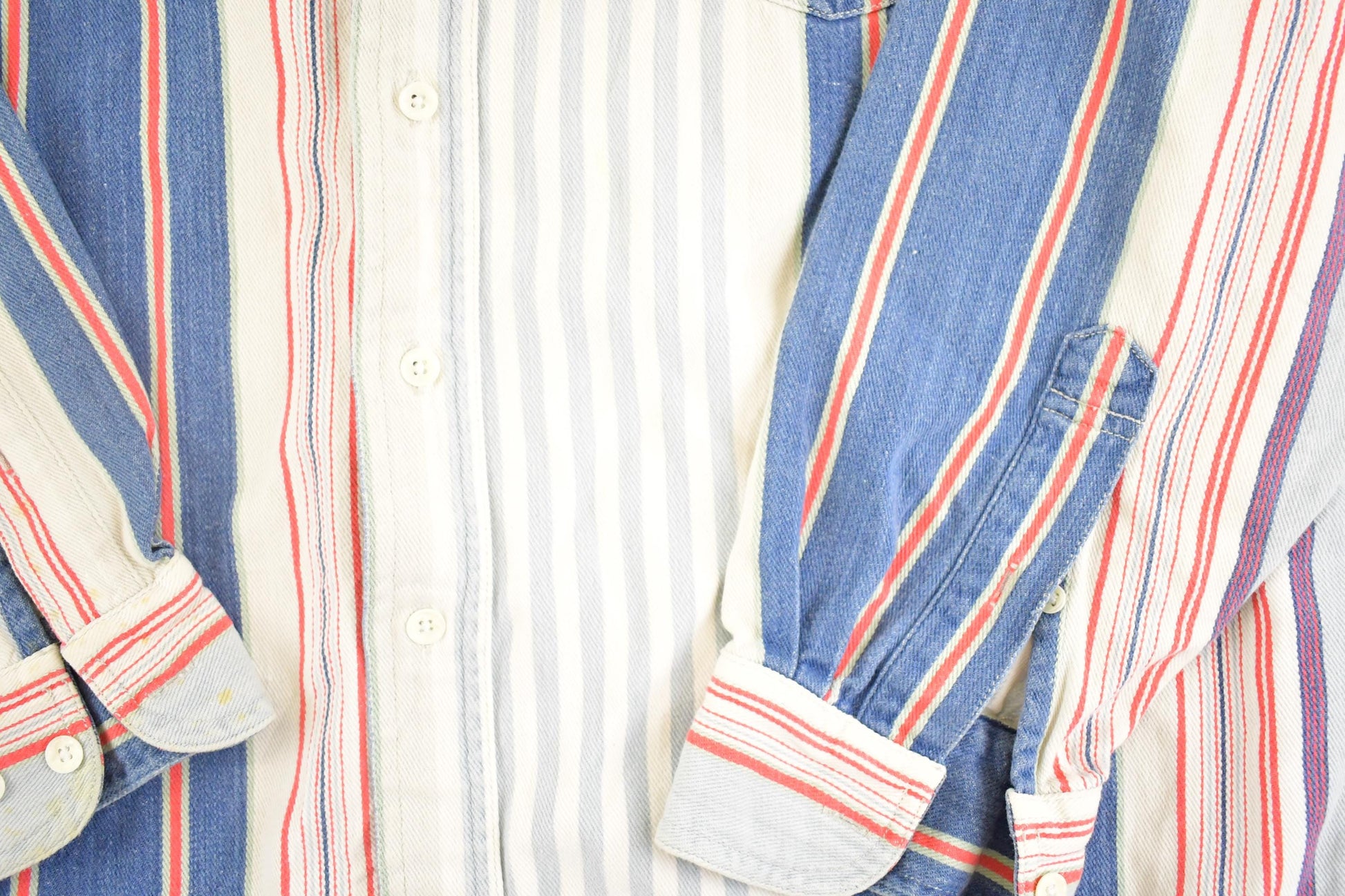 Vintage 1990s Croft & Barrow Striped Button Up Shirt Men's M from propervintagecanada
