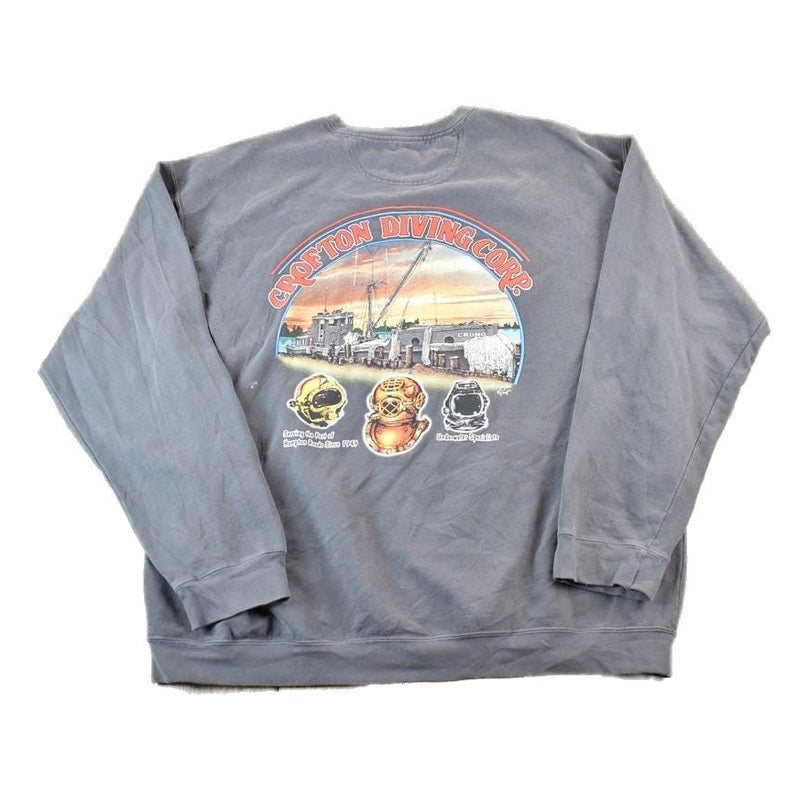 Vintage 1990s Crofton Diving Corp Souvenir Crewneck Sweatshirt Men's 2XL from propervintagecanada