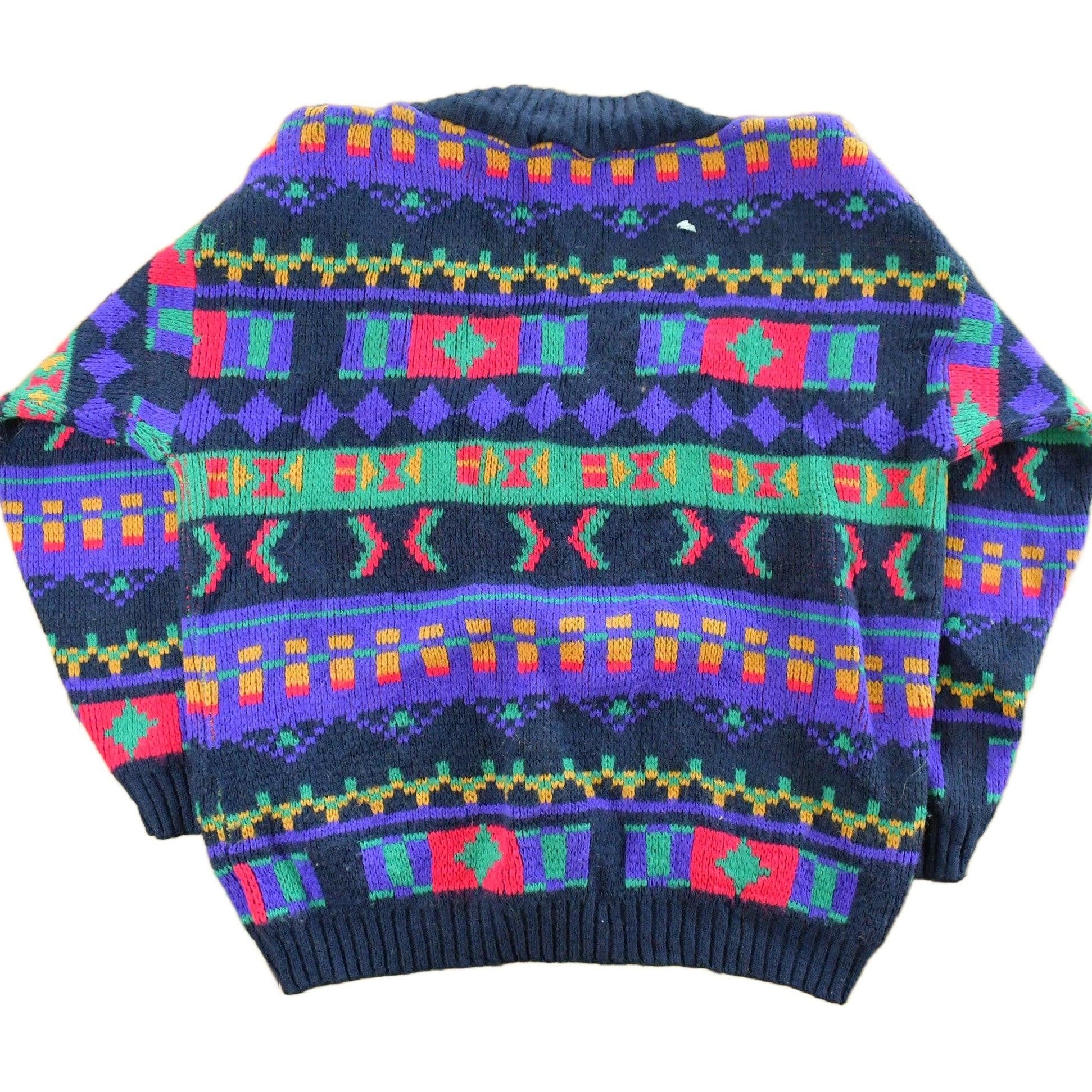 Vintage 1990s Croquet Knit V Neck Sweater Women's Medium from propervintagecanada