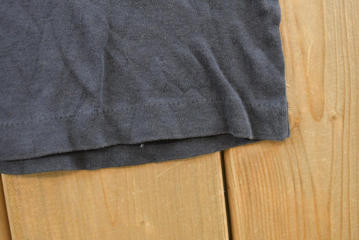 Vintage 1990s Cross Creek Turtleneck Blank Black Long Sleeve T-Shirt Mens M from propervintagecanada
