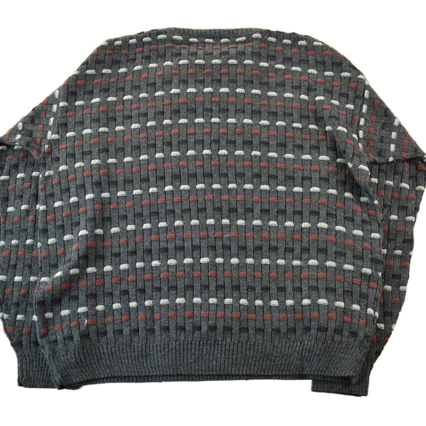 Vintage 1990s Crossings Knit Abstract Pattern Crewneck Sweater from propervintagecanada