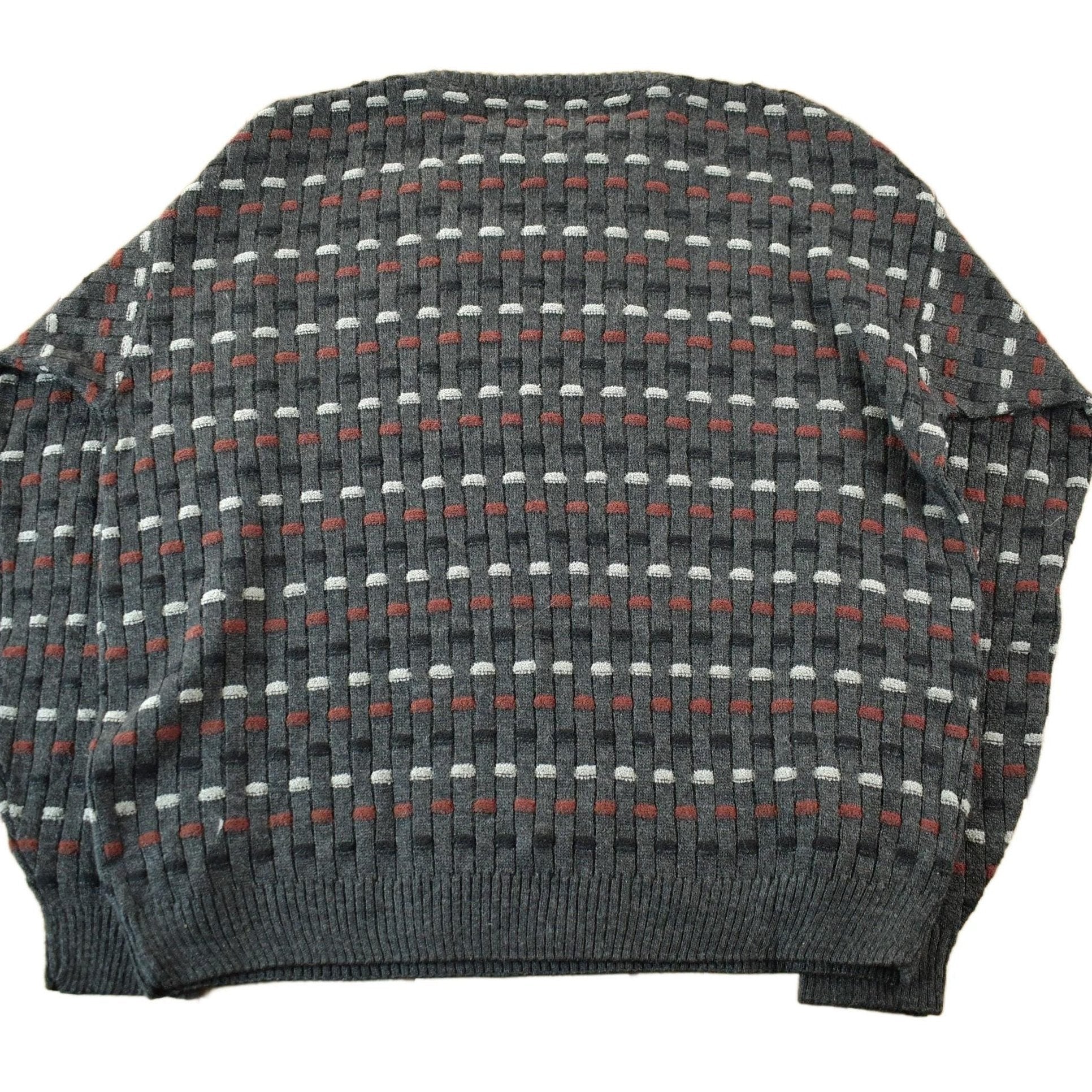 Vintage 1990s Crossings Knit Abstract Pattern Crewneck Sweater from propervintagecanada