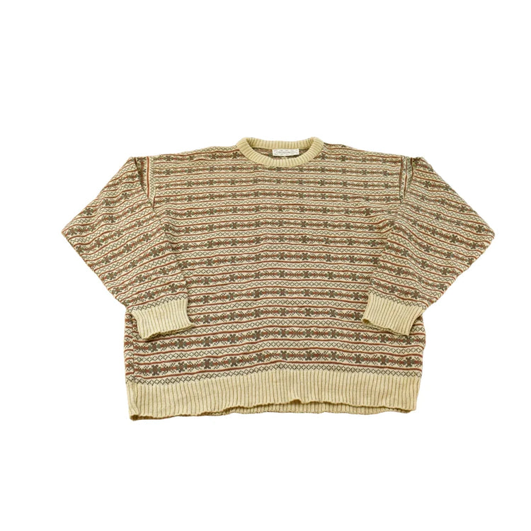 Vintage 1990s Crossings Knit Crewneck Sweater Mens L from propervintagecanada