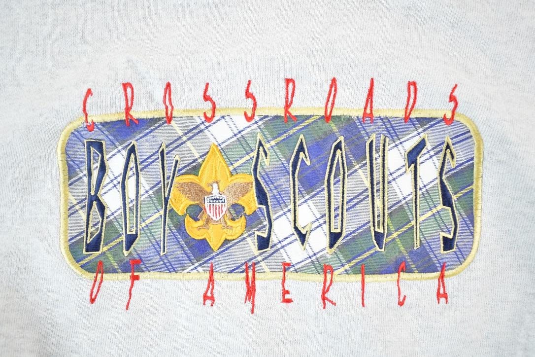 Vintage 1990s Crossroads Boy Scouts Crewneck Sweatshirt Mens S from propervintagecanada