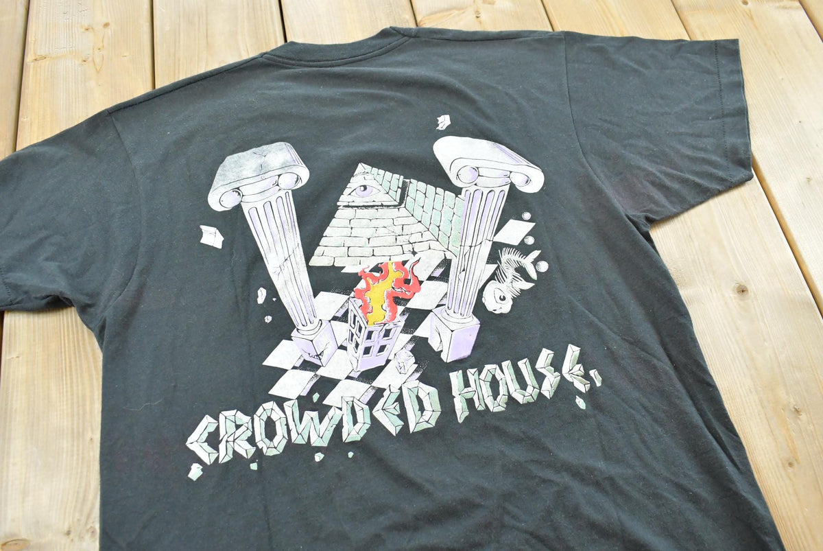 Vintage 1990s Crowded House Graphic Band T-shirt Men's M from propervintagecanada