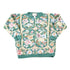 Vintage 1990s Crystal Kobe Chunky Floral All Over Print Knit Abstract Pattern Crewneck Sweater Women&