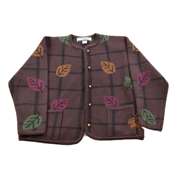 Vintage 1990s Crystal Kobe Fall Season Button Up Cardigan Sweater Men's Medium from propervintagecanada