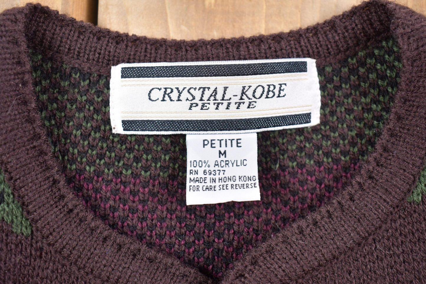 Vintage 1990s Crystal Kobe Fall Season Button Up Cardigan Sweater Men's Medium from propervintagecanada