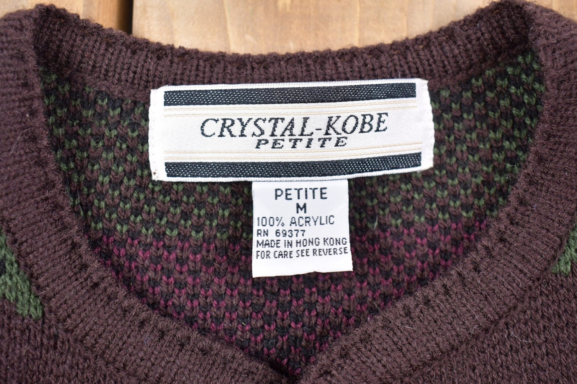 Vintage 1990s Crystal Kobe Fall Season Button Up Cardigan Sweater Men's Medium from propervintagecanada