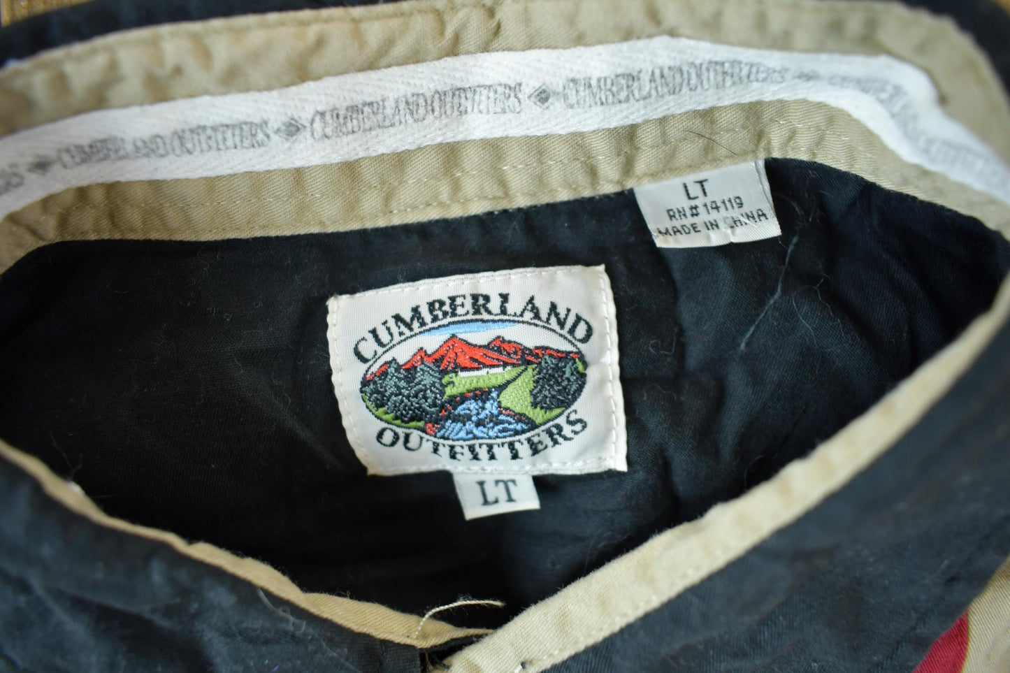 Vintage 1990s Cumberland Outfitters Western Aztec Theme Button Up Shirt Men's Large Tall from propervintagecanada