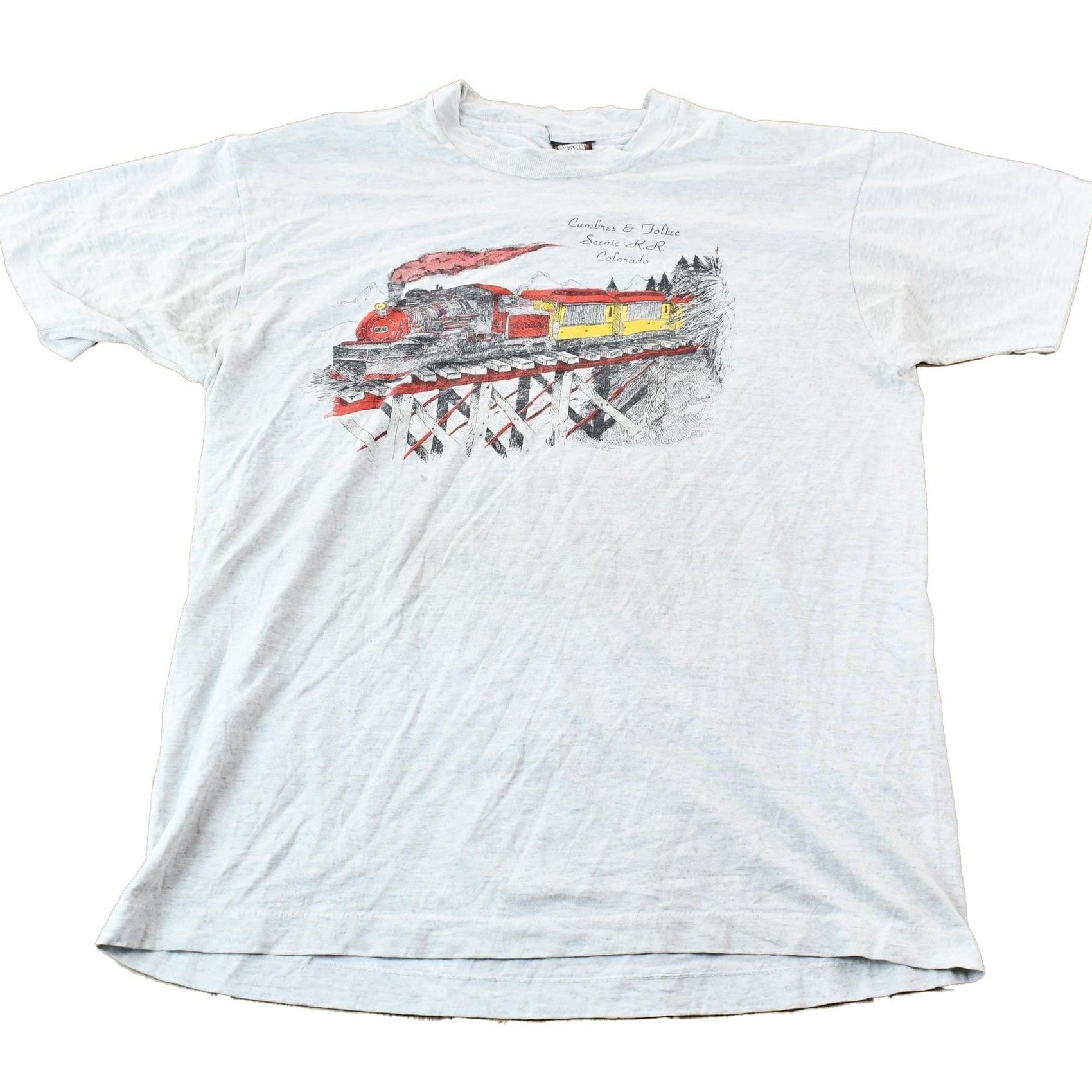 Vintage 1990s Cumbres and Toftee Scenic Railroad Souvenir Colorado Single Stitch Travel T-Shirt Men's XL from propervintagecanada