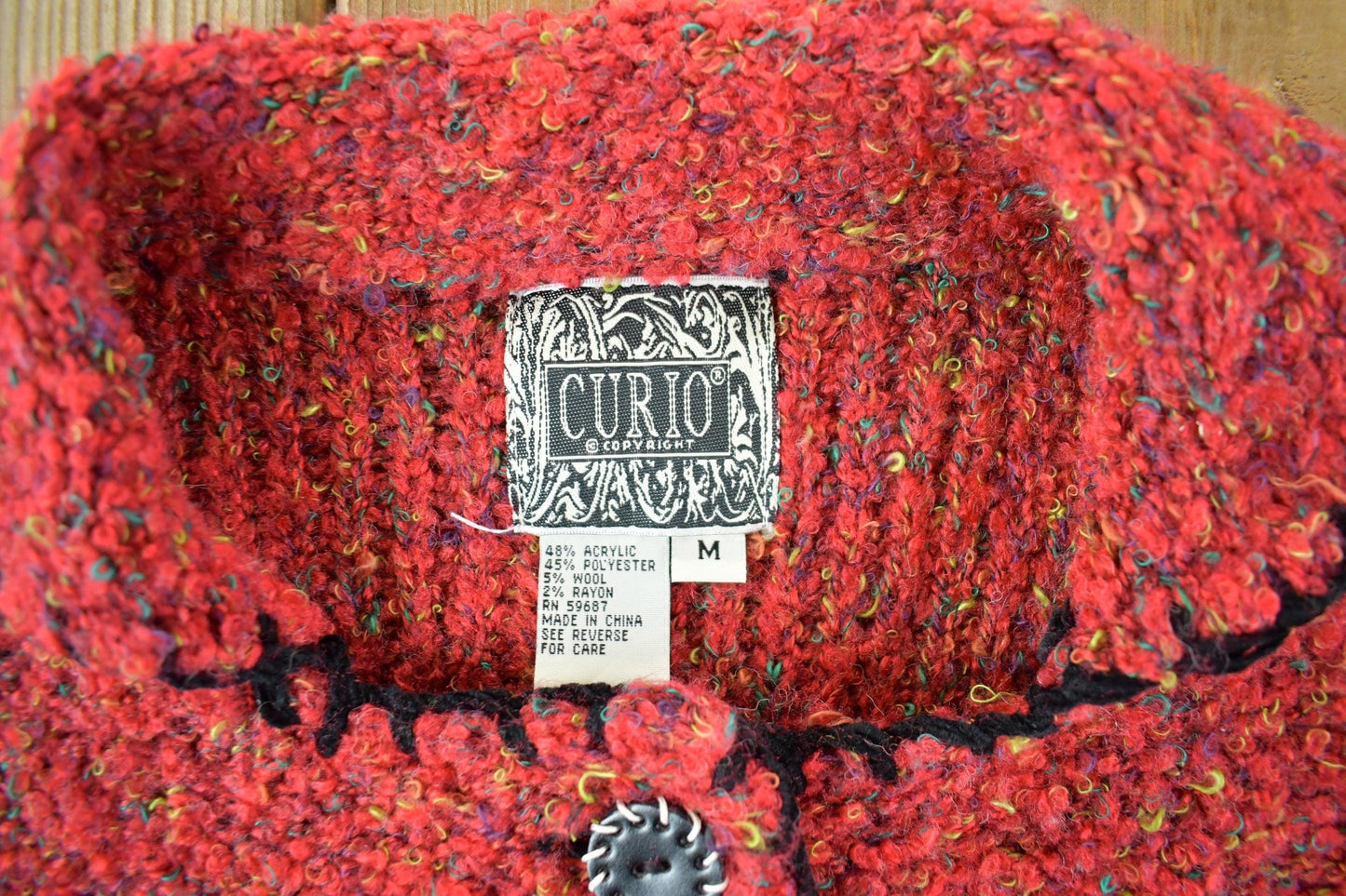 Vintage 1990s Curio Knit Cardigan Women's Medium from propervintagecanada