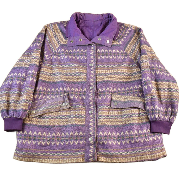 Vintage 1990s Current Seen Reversible Jacket Women's Large from propervintagecanada