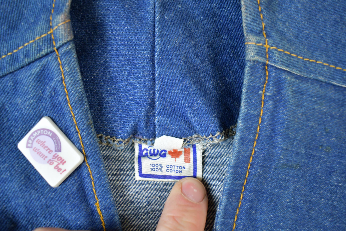 Vintage 1990s Custom Jean Jacket Button Vest Men's S from propervintagecanada