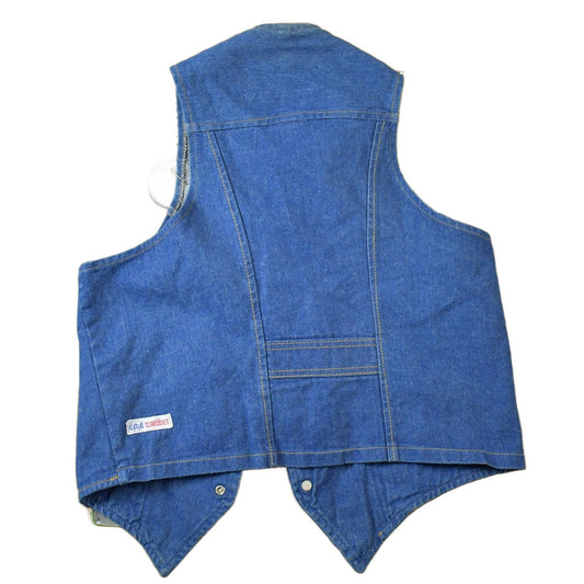 Vintage 1990s Custom Jean Jacket Button Vest Men's S from propervintagecanada